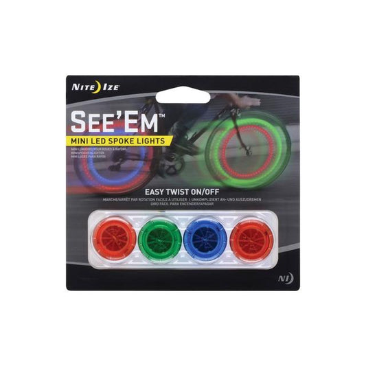 See'Em Mini Spoke Lights - 4 Pack - Assorted